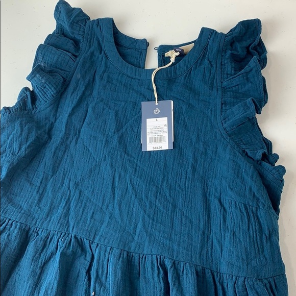 NEW Universal Thread Tiered Ruffle Dress Blue - Picture 5 of 8